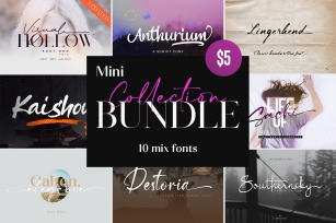 Mini Collection Bundle - 10 mix fonts Font Download