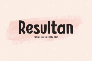 Resultan - Handwritten Font Font Download