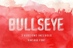 Bullseye Shadowed Damaged font in 3 versions Font Download