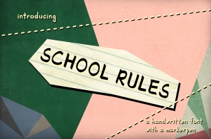 School Rules | a handwriting font Font Download