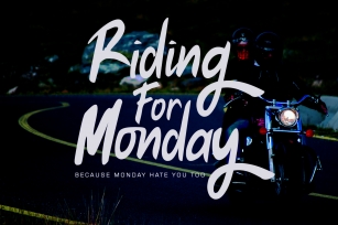 Riding For Monday Font Download