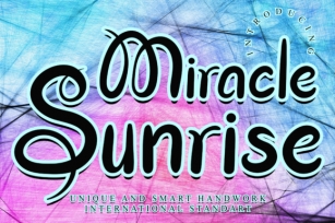 Miracle Sunrise Font Download