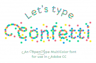 Confetti color font Font Download