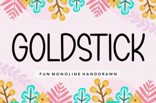 GOLDSTICK Fun Monoline Handdrawn Font Font Download