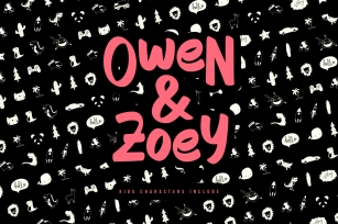 Owen Zoey Kids Characters Font Duo Font Download