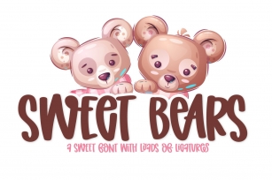 Sweet Bears - A Fun Clean Marker Font with ligatures Font Download