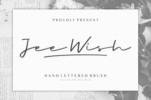 Jee Wish - Handlettered Brush Font Font Download
