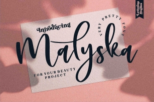 Malyska - Very Pretty Font Font Download