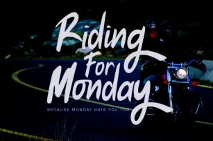 Riding for Monday Font Download