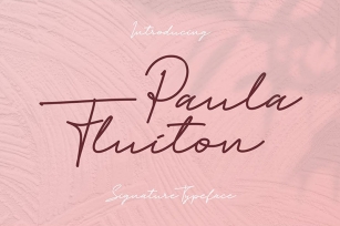 Paula Fluiton | Signature Font Font Download