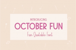 October Fun Font Download