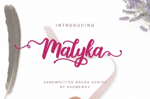 Malyka - Brush Script Font Font Download