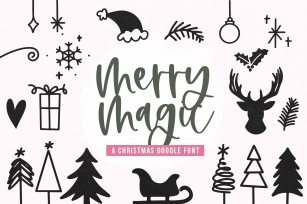 Merry Magic - Christmas Doodle Font Font Download