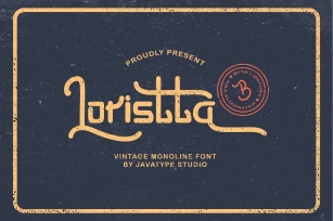 Loristta - Vintage Monoline Font Font Download