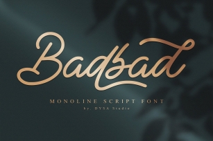 Badbad - Monoline Script Font Font Download