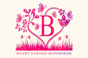 Heart Garden Monogram Font Download