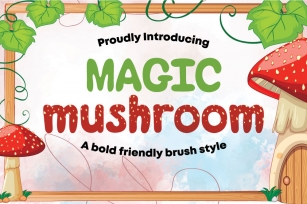 Magic Mushroom  cute and friendly display font Font Download