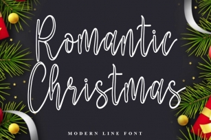 Romantic Christmas | Modern Line Font Font Download