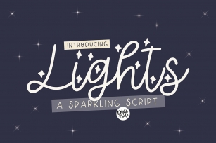 LIGHTS a Sparkling Script Font Download