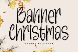 Banner Christmas | Beautiful Handwritten Font Font Download