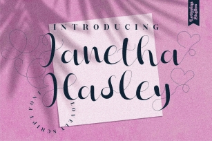 Janetha Hasley - Beautiful Lovely Script Font Font Download