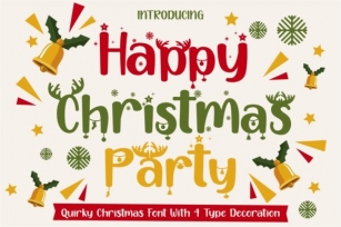 Happy Christmas Party Font Download