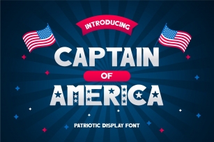 Captain of America Patriotic Display Font Font Download