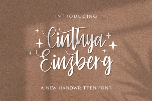 Cinthya Einzberg - Handwritten Font Font Download