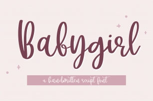 Babygirl - A cutey handwritten script font Font Download