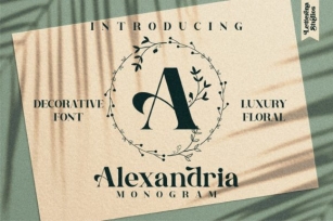 Alexandria Monogram Font Download