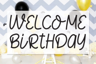 Welcome Birthday Font Download