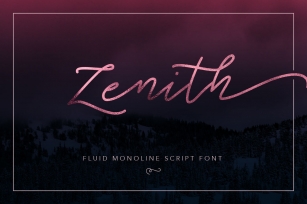 Zenith - Script Typeface Font Download