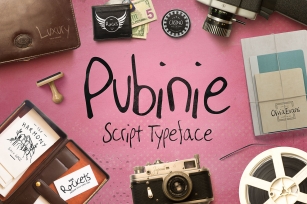 Pubinie Script Typeface Font Download