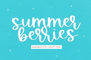 Summer Berries - Handwritten Script Font Font Download
