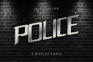Police Line Do Not Cross 4 display fonts Font Download