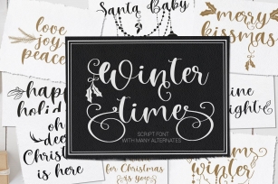 Winter Time. Decorative Script Font Font Download