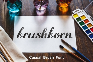 Brushborn - brush font Font Download