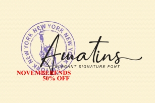 Amatins -Script handwritten font Font Download
