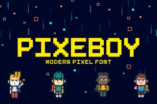 Pixeboy Pixel Typeface Font Download
