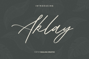 Aklay - Handwritten Font Font Download