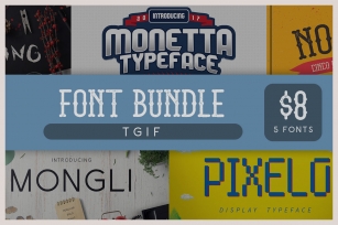 TGIF Font Bundles - 5 Fonts Font Download