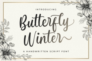 Butterfly Winter Font Download