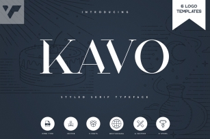 Kavo Styled Serif Typeface | 5 fonts Font Download