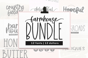 Farmhouse Font Bundle - Fonts for Crafters - Part Two Font Download