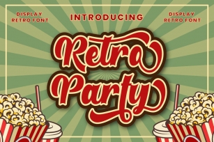 Retro Party - Display Retro Font Font Download