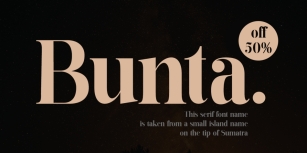 Bunta Font Download