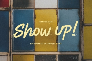 Show Up! Handwritten Brush Font Font Download