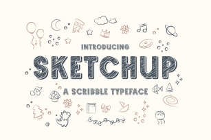 Sketchup - Adorable Scribble Typeface Font Download