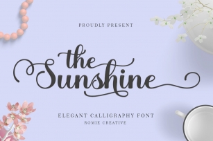 the Sunshine elegant Calligraphy font Font Download