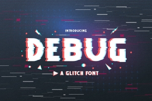 Debug - Uppercase Glitch Font Font Download